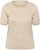 Kaffe Curve Lizzy Knit T-Shirt Feather Melange/Chalk Fine Stripe - T-Shirts - 