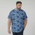 North Latitude 61123 Allover-Print T-Shirt Mittelblau - Herren-T-Shirts - Herren-T-Shirts in großen Größen