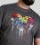 D555 Coalville T-Shirt Skulls with Colored Drips Navy Twist - Herren-T-Shirts - Herren-T-Shirts in großen Größen