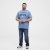 North Latitude Denim Printed Logo T-Shirt Dusty Blue TALL - TALL T-shirts - Extra lange T-Shirts Herren