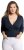 Ulla Popken Versatile Surplice Wrap Tie Hem Bolero Top Navy - T-Shirts - 