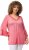 Ulla Popken Trumpet Sleeve Cold Dyed Tee Dark Pink - Bedruckte T-shirts für damen - 