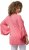 Ulla Popken Trumpet Sleeve Cold Dyed Tee Dark Pink - Bedruckte T-shirts für damen - 