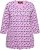 Ulla Popken Geometric Pattern 3/4 Sleeve Tee Amethyst - Bedruckte T-shirts für damen - 