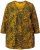 Ulla Popken Animal Print 3/4 Sleeve V-Neck Tee Neon Orange - T-Shirts - 