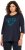 Ulla Popken Peace Love Life 3/4 Sleeve Graphic Tee Navy - T-Shirts - 
