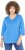 Ulla Popken Country Lettered 3/4 Sleeve Tee Teal Blue - Bedruckte T-shirts für damen - 