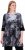 Ulla Popken Velvet Peacock Feather 3/4 Sleeve Tunic Blouse Black - T-Shirts - 