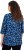 Ulla Popken Scribble Print Square Neck 3/4 Sleeve Tee Navy - Bedruckte T-shirts für damen - 