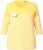 Ulla Popken Paper Boat Print 3/4 Sleeve Tee Sun Yellow - Bedruckte T-shirts für damen - 