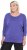 Ulla Popken Quick Drying Batwing Sleeve Tee Blueberry - Bedruckte T-shirts für damen - 