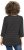 Ulla Popken Glitter Stripe 3/4 Sleeve Tee Anthracite - Bedruckte T-shirts für damen - 