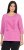 Ulla Popken Textured Lettering 3/4 Sleeve Tee Pink - Bedruckte T-shirts für damen - 