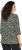 Ulla Popken Pleated Floral Print 3/4 Sleeve Tee Pond Green - Bedruckte T-shirts für damen - 