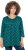 Ulla Popken Flower Print 3/4 Sleeve Tee Teal Green - T-Shirts - 
