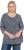 Ulla Popken Snowflake Print 3/4 Sleeve Tee Navy - T-Shirts - 