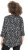 Ulla Popken Ribbon Print 3/4 Sleeve Asymmetric Tee Black - Bedruckte T-shirts für damen - 