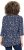 Ulla Popken Ribbon Print 3/4 Sleeve Asymmetric Tee Navy - Bedruckte T-shirts für damen - 