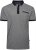 Kam Jeans 5525 Raised Dobby Fabric Polo with Tipping Black - Polo-shirts für herren - Polo-Shirts für Herren in großen Größen