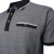 Kam Jeans 5525 Raised Dobby Fabric Polo with Tipping Black - Polo-shirts für herren - Polo-Shirts für Herren in großen Größen