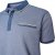 Kam Jeans 5525 Raised Dobby Fabric Polo with Tipping Indigo - Polo-shirts für herren - Polo-Shirts für Herren in großen Größen