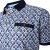 Kam Jeans 5526 AOP Diamond Jersey Polo with Contracts Collar/Cuffs Navy - Polo-shirts für herren - Polo-Shirts für Herren in großen Größen