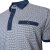 Kam Jeans 5528 AOP Print with Jacquard Collar/Cuffs Polo Navy - Polo-shirts für herren - Polo-Shirts für Herren in großen Größen
