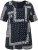 Ulla Popken Paisley A-Line Short Sleeve Tee Navy Blue - Bedruckte T-shirts für damen - 