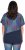 Ulla Popken Quick Drying Geometric Print Short Sleeve Tee Navy Blue - Bedruckte T-shirts für damen - 