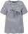 Ulla Popken Palm Tree Embroidered Tee Navy Blue - Bedruckte T-shirts für damen - 