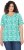 Ulla Popken Coral Reef Printed Short Sleeve V-Neck Tee Emerald - Bedruckte T-shirts für damen - 