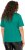 Ulla Popken Embroidered Face Motif Short Sleeve V-Neck Tee Emerald Green - Bedruckte T-shirts für damen - 