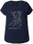 Ulla Popken Metallic Animal Cap Sleeve Graphic Tee Navy - Bedruckte T-shirts für damen - 