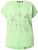 Ulla Popken Metallic Animal Cap Sleeve Graphic Tee Green - Bedruckte T-shirts für damen - 