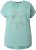 Ulla Popken Metallic Animal Cap Sleeve Graphic Tee Light Green - Bedruckte T-shirts für damen - 