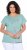 Ulla Popken Metallic Animal Cap Sleeve Graphic Tee Light Green - Bedruckte T-shirts für damen - 