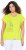 Ulla Popken Half-Sleeve A-line V-Neck Boat Pattern T-Shirt Lime - Bedruckte T-shirts für damen - 