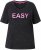 Ulla Popken Easy Short Sleeve Acid Wash Graphic Tee Black - Bedruckte T-shirts für damen - 