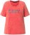 Ulla Popken Easy Short Sleeve Acid Wash Graphic Tee Light Red - Bedruckte T-shirts für damen - 