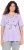 Ulla Popken Metallic Feather Short Sleeve Graphic Tee Lavender - Bedruckte T-shirts für damen - 