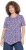 Ulla Popken Floral Pointed Hem Short Sleeve Tee Purple - Bedruckte T-shirts für damen - 