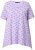 Ulla Popken Palm Tree Print Pointed Hem Tee Lavender - Bedruckte T-shirts für damen - 