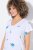 Ulla Popken Cross Stitch Short Sleeve Tee Snow White - Bedruckte T-shirts für damen - Bedruckte Shirts für Damen