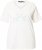 Ulla Popken Embroidered Sunrise Lettering Tee Off-White - Bedruckte T-shirts für damen - 