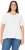 Ulla Popken Embroidered Sunrise Lettering Tee Off-White - Bedruckte T-shirts für damen - 