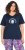 Ulla Popken Shell Picker Club Short Sleeve Graphic Tee Navy - Bedruckte T-shirts für damen - 