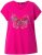 Ulla Popken Free Spirit Butterfly Cap Sleeve Graphic Tee Magenta Pink - Bedruckte T-shirts für damen - 