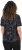 Ulla Popken Abstract Animal Print Short Sleeve Tee Black - Bedruckte T-shirts für damen - 