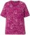 Ulla Popken Abstract Animal Print Short Sleeve Tee Magnolia Red - Bedruckte T-shirts für damen - 