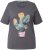 Ulla Popken Cactus Short Sleeve Graphic Tee Graphite Grey - Bedruckte T-shirts für damen - 